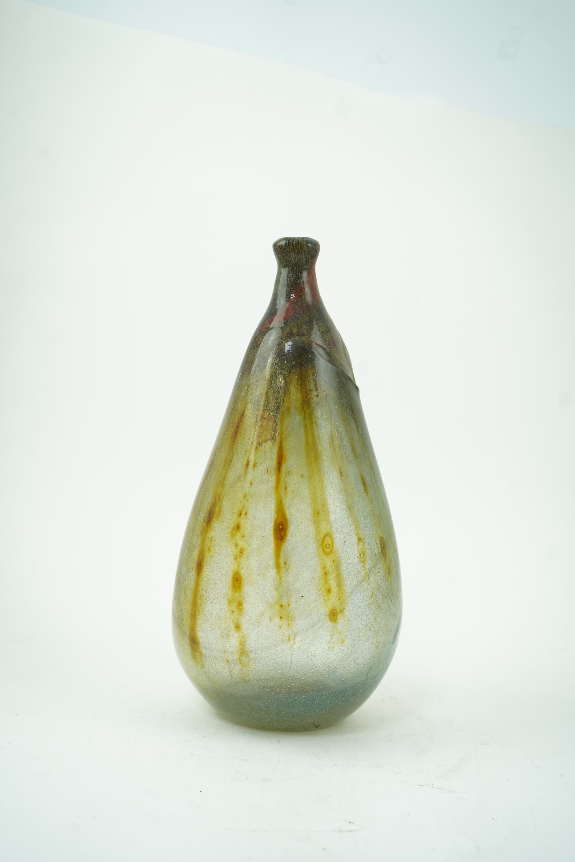 Samuel J. Herman (Mexican/American/British, 1936-2020): A freeform studio glass bottle vase